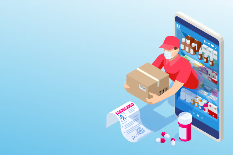 online-pharmacy-and-medicine-with-a-medical-app-vector-39322766